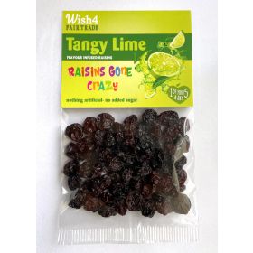 Wish4 Fairtrade Natural Tangy Lime Flavoured Raisins 30g x18